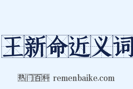 王新命近义词是什么意思的图片